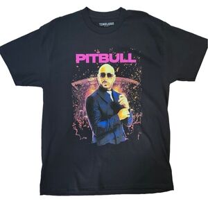 NEW Pitbull Mr. Worwide Unisex Size Large Short Sleeve T Shirt Musician